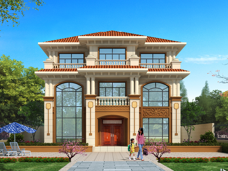 圖紙名稱：新中式三層自建房屋設計圖施工圖，經典自建別墅設計
點擊次數：233088次